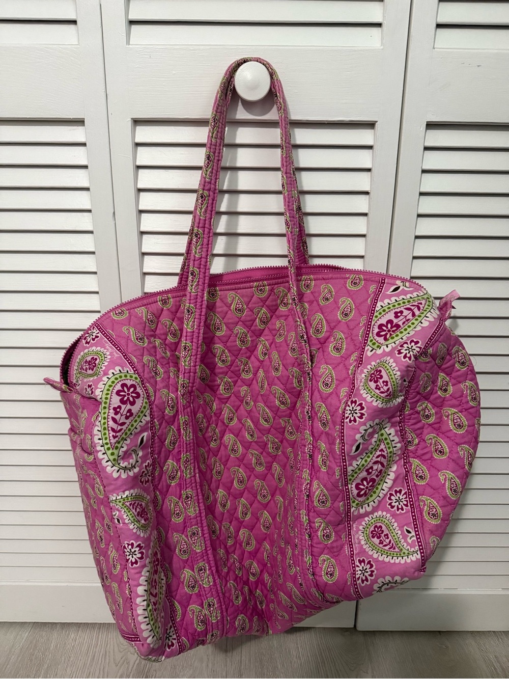 Vera Bradley Quilted Pink Paisley Tote Bag